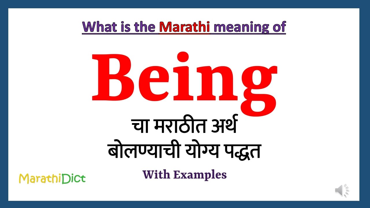 Being Meaning in Marathi